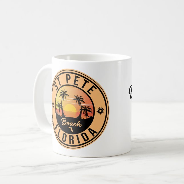 St. Pete Beach Florida Souvenir Personalize Coffee Mug (Front Left)