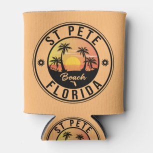 St. Pete Beach Florida Souvenir Vintage Palm Tree Can Cooler