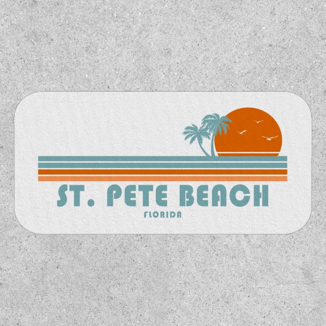 St. Pete Beach Florida Sun Palm Trees Patch (Front)