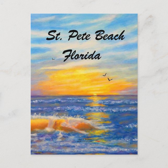 ST. PETE BEACH OCEAN WAVES POSTCARD (Front)