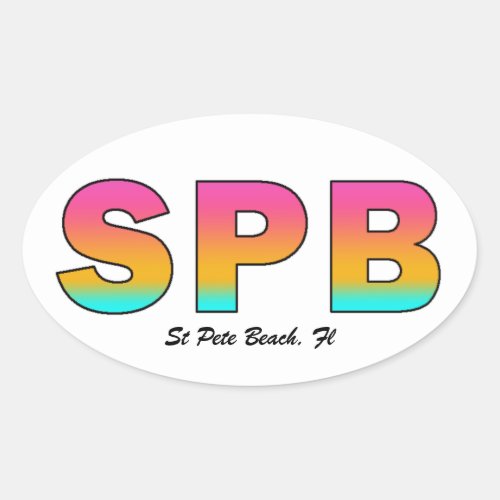 St Pete Beach oval sticker