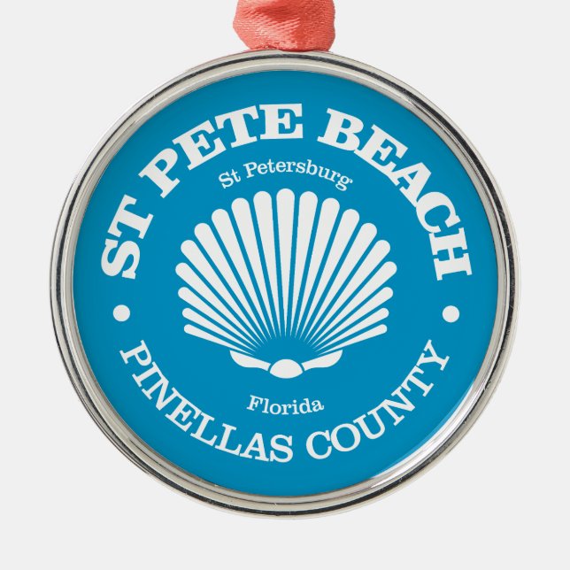 St Pete Beach (seashell) Metal Ornament (Front)