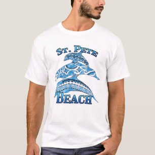 St. Pete Florida Beach Vacation Tribal Dolphins T-Shirt