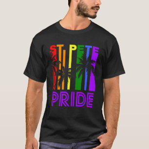 St Pete Pride Gay Pride LGBTQ Rainbow Palm Trees T T-Shirt
