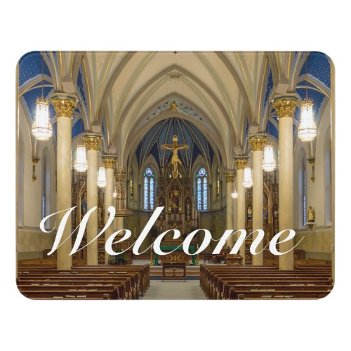 St Peter Catholic Church JC Welcome Door Sign