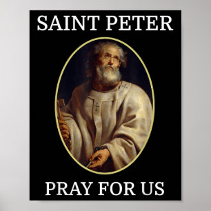 St. Peter Catholic Pope Saint Tee Papal Christian  Poster