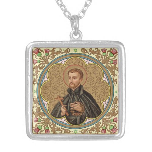 St Peter Claver BK 058 Silver Plated Necklace