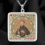 St. Peter Claver (BK 058) Silver Plated Necklace<br><div class="desc">St. Peter Claver (1580-1654) was a Spanish Jesuit priest and missionary. In 1610, St. Peter volunteered to serve in the New Kingdom of Granada in the Americas, which encompassed present-day Panama, Colombia, and Venezuela. There he worked for forty years ministering to slaves upon their arrival at Cartagena, a major hub...</div>