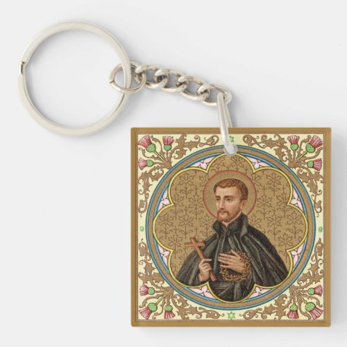 St Peter Claver BK 058 Square Keychain