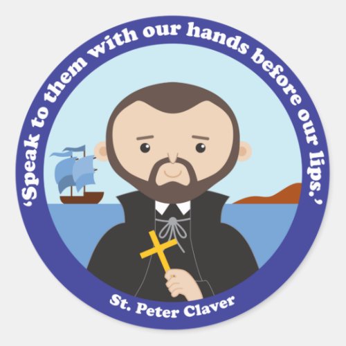 St Peter Claver Classic Round Sticker
