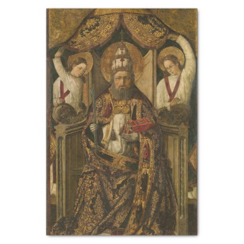 St Peter Enthroned by Rodrigo de Osona Tissue Paper