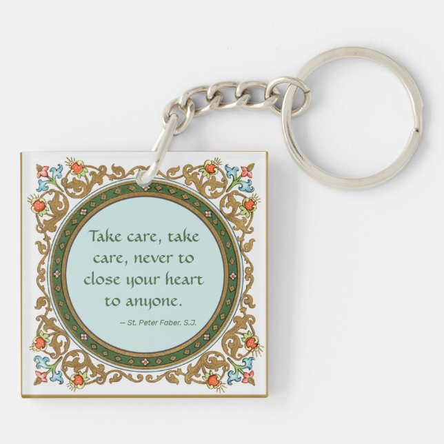 St. Peter Faber (BK 051; famous quote) Keychain (Back)