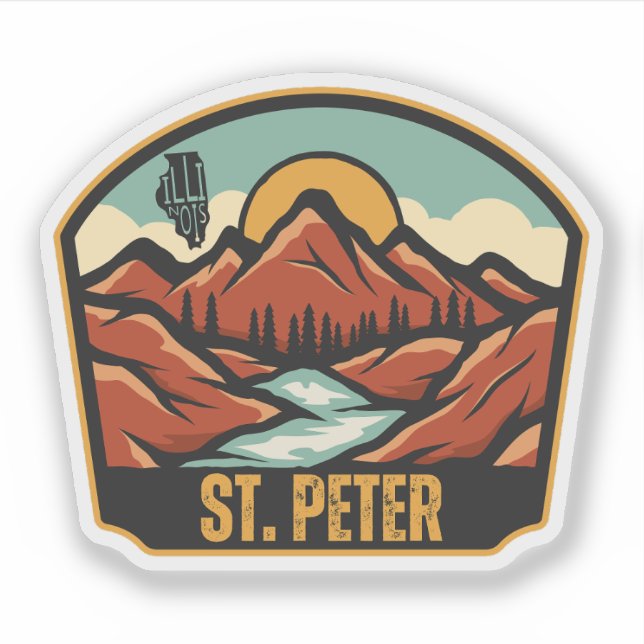 St. Peter, Illinois  Sticker (Front)