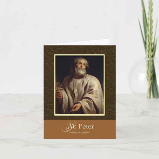 St. Peter Keys to the Kingdom, Pray For Us Card (Front)