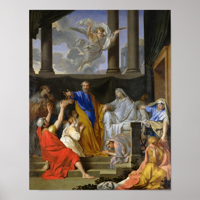 St. Peter Resurrecting the Widow Tabitha, 1652 Poster (Front)