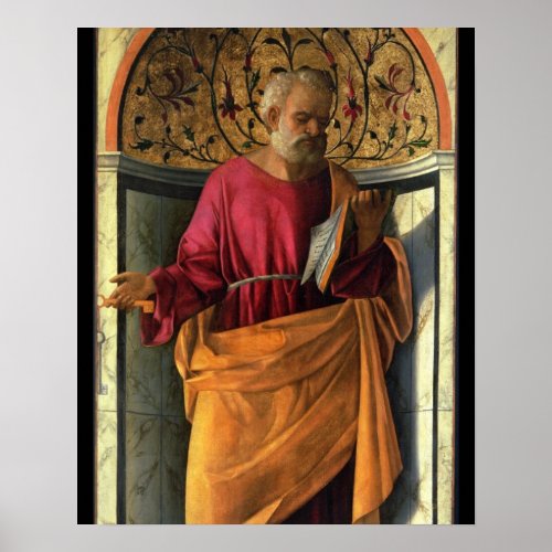 St Peter tempera on canvas Poster
