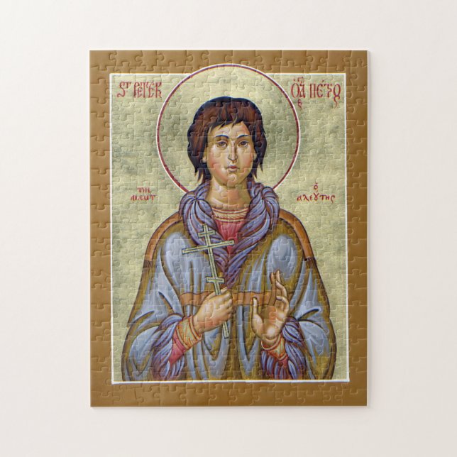 St. Peter the Aleut Orthodox Christian Icon Jigsaw Puzzle (Vertical)