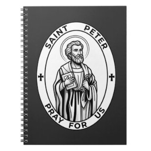 St. Peter the Apostle Emblem Catholic Saint Faith Notebook