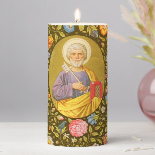 St Peter the Apostle PM 07 3x6 Pillar Candle