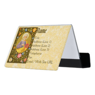 St. Peter the Apostle (PM 07) Desk Business Card Holder