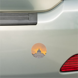 St. Peter's Basilica at Sunset, Vatican City Car Magnet