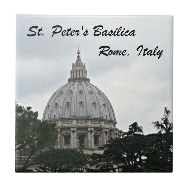 St. Peter's Basilica Ceramic Tile (Front)