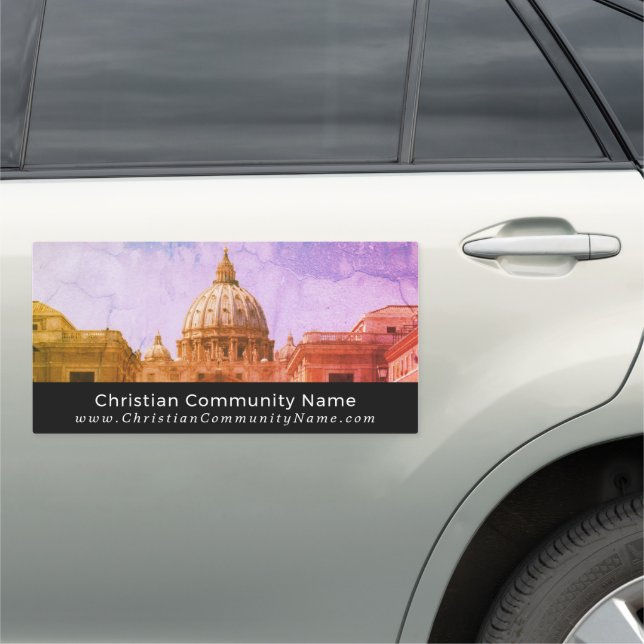 St. Peter's Basilica, Christianity, Religious Car Magnet (In Situ)