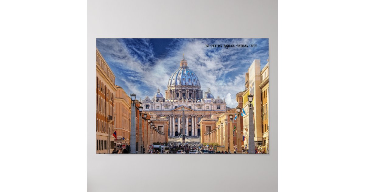 St Peter's Basilica Church Vatican City Poster | Zazzle