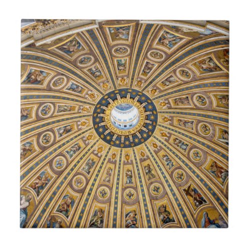 St Peters Basilica Dome _ Vatican Rome Italy Ceramic Tile
