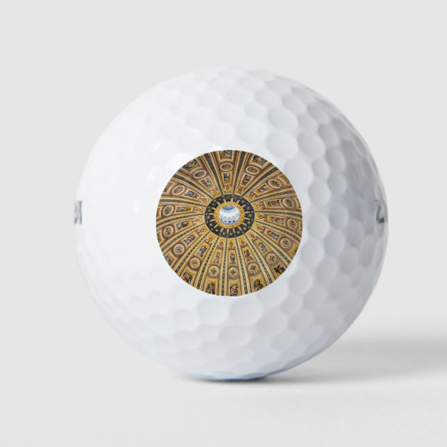 St. Peter's Basilica Dome - Vatican, Rome, Italy Golf Balls (Front)