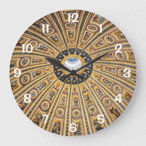 St Peters Basilica Dome _ Vatican Rome Italy Large Clock