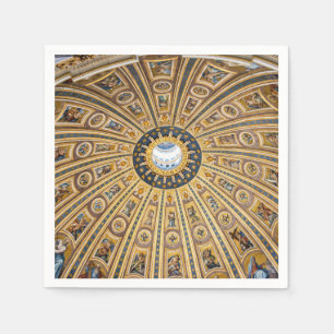 St. Peter's Basilica Dome - Vatican, Rome, Italy Napkins