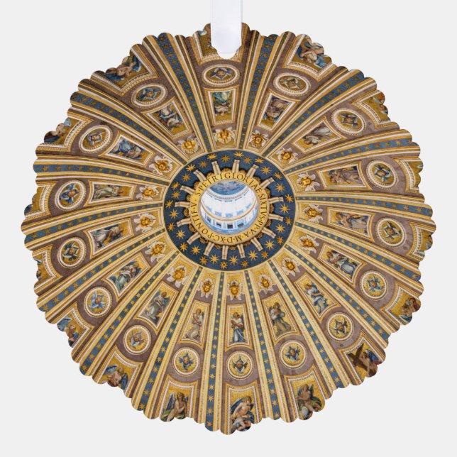St. Peter's Basilica Dome - Vatican, Rome, Italy Ornament Card (Front)