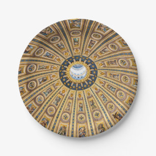 St. Peter's Basilica Dome - Vatican, Rome, Italy Paper Plates
