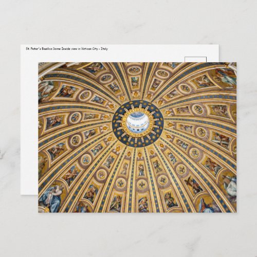 St Peters Basilica Dome _ Vatican Rome Italy Postcard
