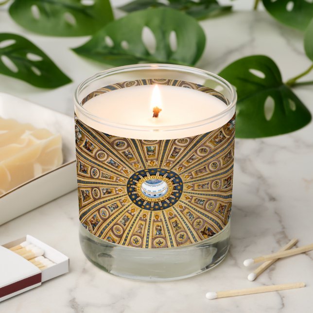 St. Peter's Basilica Dome - Vatican, Rome, Italy Scented Candle (Lit)
