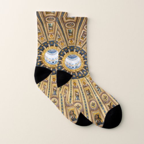 St Peters Basilica Dome _ Vatican Rome Italy Socks
