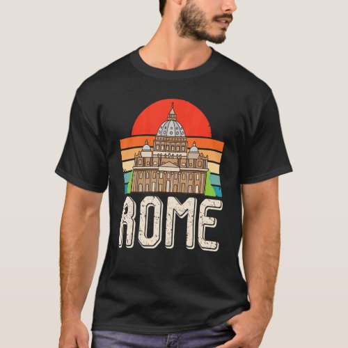 St Peters Basilica In Rome In Italy And Vatican C T_Shirt