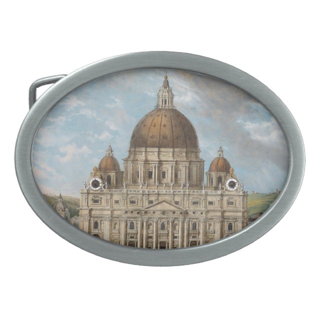St Peter's Basilica in the Vatican City Belt Buckle (Front)