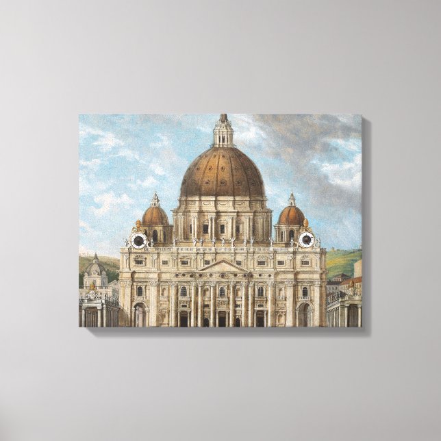 St Peter's Basilica in the Vatican City Canvas Print (Front)