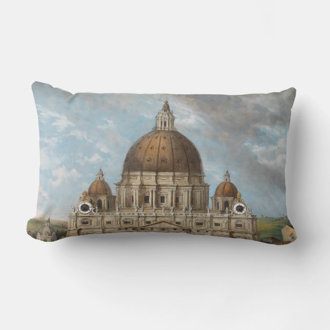 St Peter's Basilica in the Vatican City Lumbar Pillow (Front)