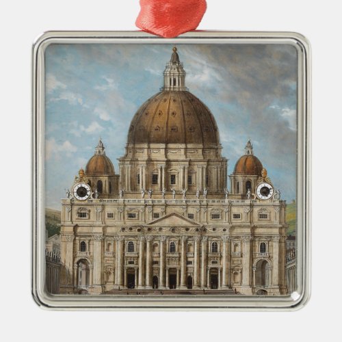 St Peters Basilica in the Vatican City Metal Ornament