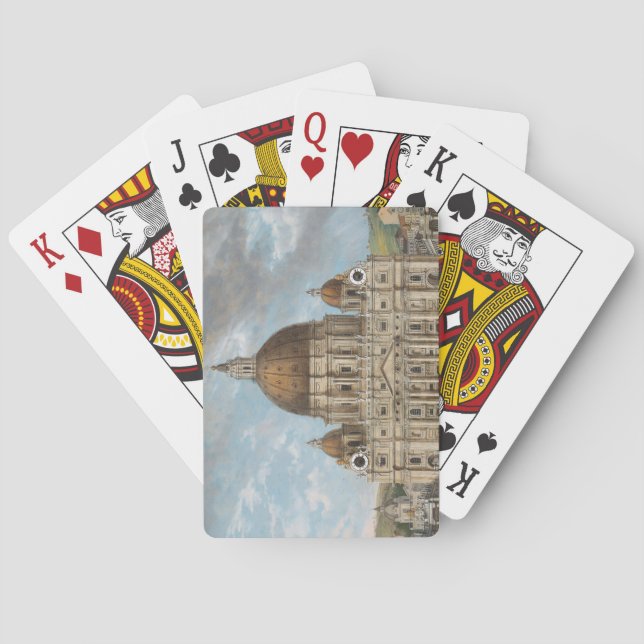 St Peter's Basilica in the Vatican City Poker Cards (Back)