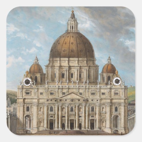 St Peters Basilica in the Vatican City Square Sticker