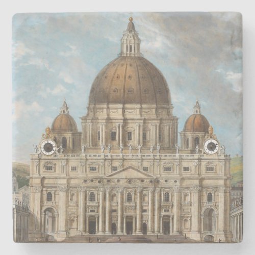 St Peters Basilica in the Vatican City Stone Coaster