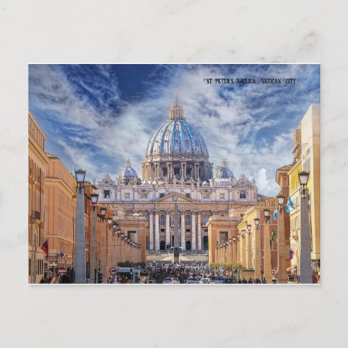 St Peters Basilica Rome Vatican City Holiday Postcard