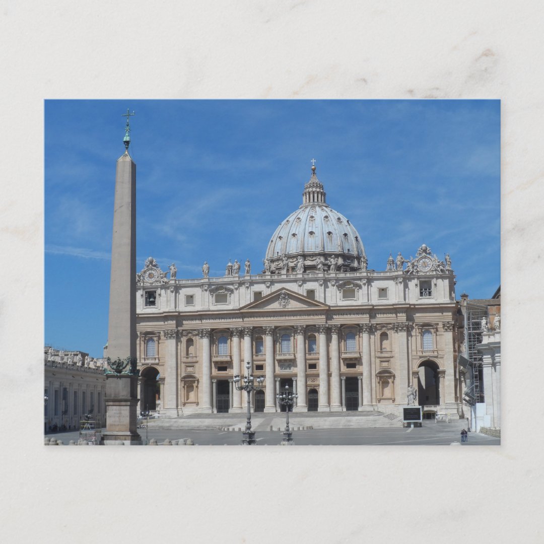 St Peter's Basilica- Vatican City Postcard | Zazzle