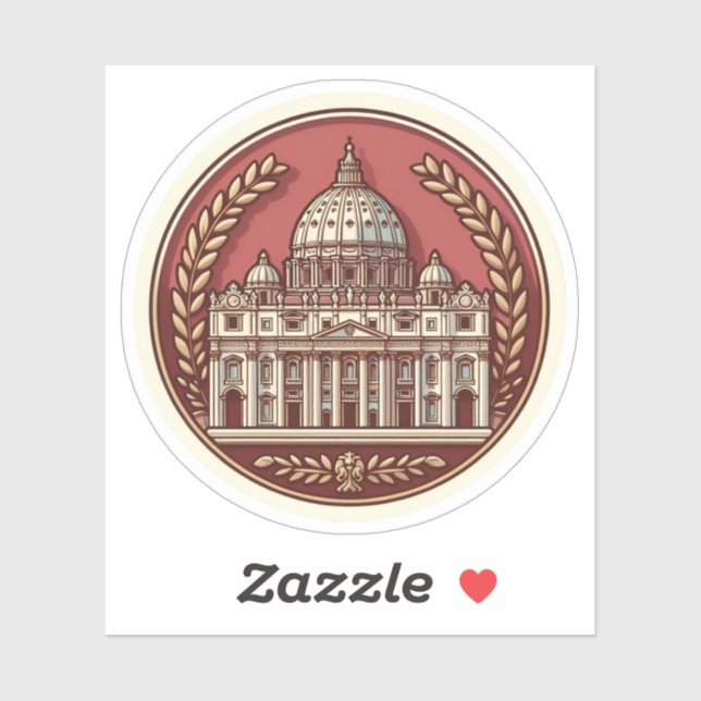 St. Peter's Basilica (Vatican City) Sticker (Sheet)