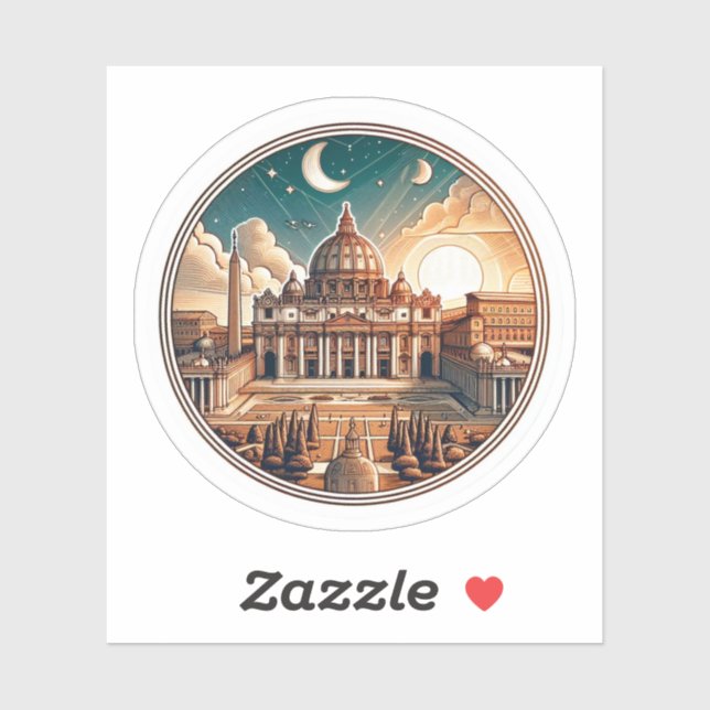 St. Peter's Basilica (Vatican City) Sticker (Sheet)