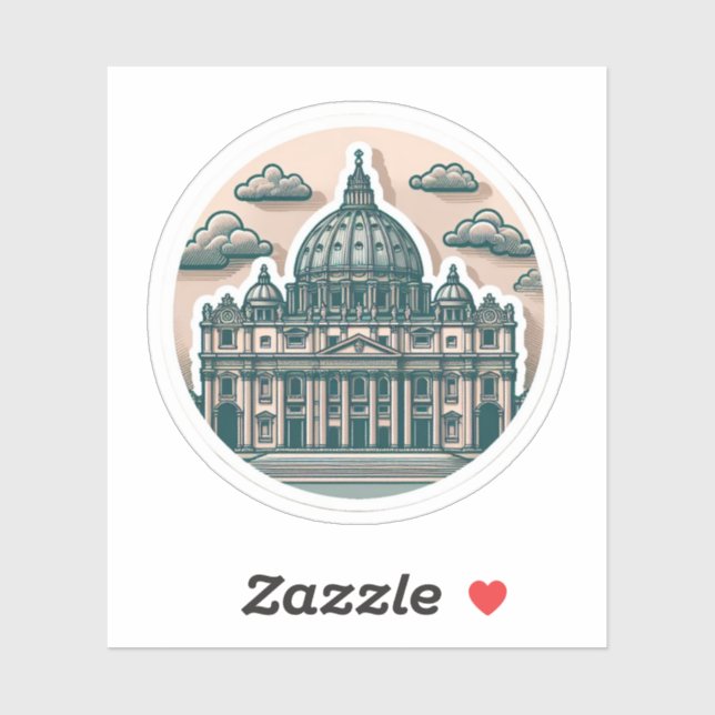 St. Peter's Basilica (Vatican City) Sticker (Sheet)